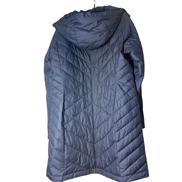 Columbia Heavenly Long Hooded Jacket Size L Navy Blue Great Condition - Picture 7 of 14